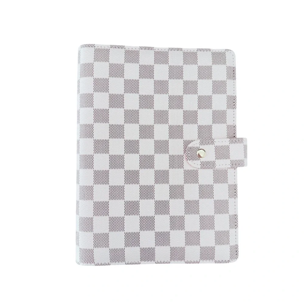 Checkered White and Gray Planner A5